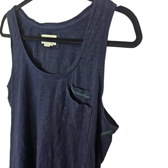 Anthropologie Tank Top Scoop Neck Tank Top Sleeveless Top Women M Navy Blue - Picture 4 of 7